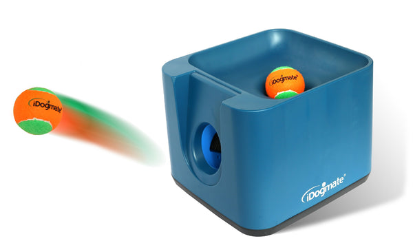 iDogmate 自動ボールランチャー 2.5 インチのボールを口で運ぶことができるほとんどのサイズの犬用 - テニスボールランチャー - ボール投げ機 - ペットの犬のおもちゃ